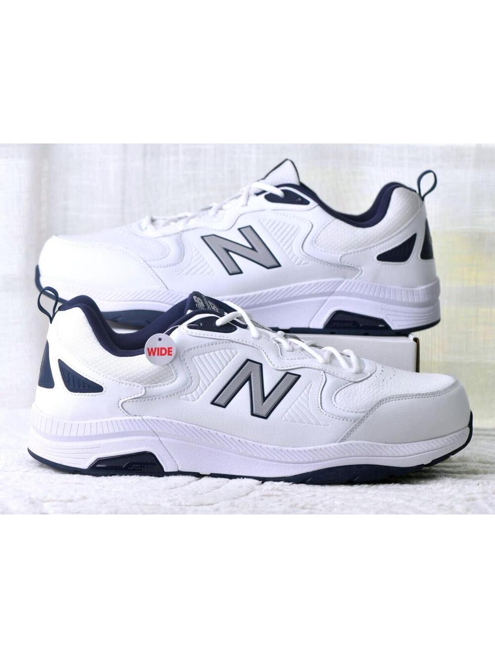 New! Size: 17 Men Wide | New Balance 857 | White/Navy Blue | MX857WN3